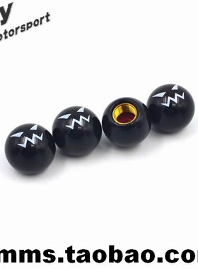 台湾产潮牌车标南瓜鬼脸圆形黑色轮胎气门嘴帽气门芯套气门嘴罩