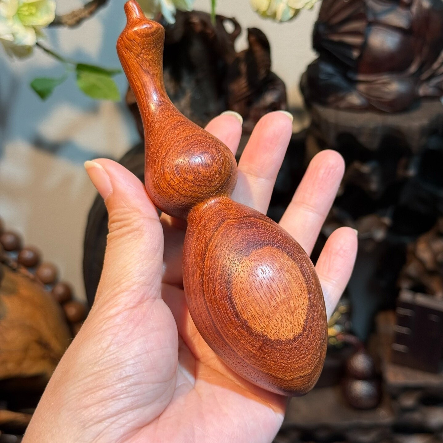 手工木作把玩 文玩手把件 国标红木缅甸花梨大果紫檀手把件手玩件