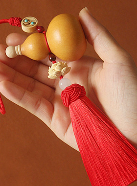 精品小葫芦挂件大门对门客厅卧室玄关新房入住红色流苏莲花招财挂