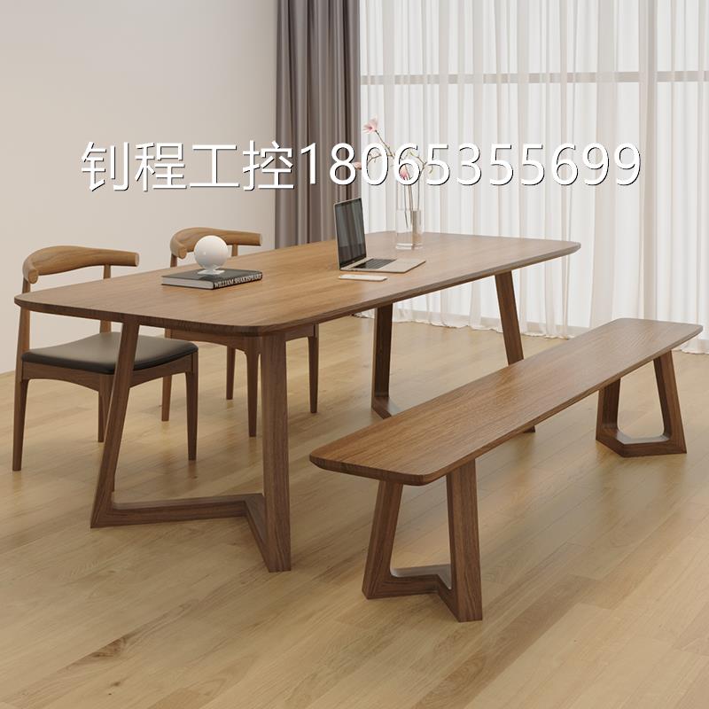 议价北欧全实木办公电脑桌家用客厅大书桌子简约长条桌双人书桌学