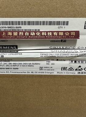 【议价】6SL3210-5HE11-5UF0西门子S210 输入电压 3AC200-480V -1