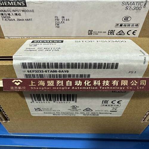 【议价】西门子6EP3233-0TA00-0AY0西门子PSU3400 电源,DC 48 V/