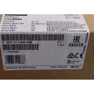 【议价】西门子S7-1200 CPU 1211C紧凑型 CPU继电器 6ES7211-1HE4