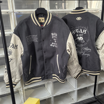 李宁BADFIVE反伍少不入川男子冬季宽松保暖棉夹克外套AJMV119-1