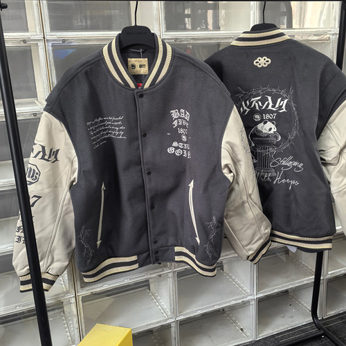 李宁BADFIVE反伍少不入川男子冬季宽松保暖棉夹克外套AJMV119-1