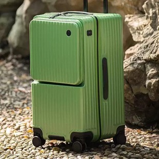 前置开口行李箱多功能旅行箱大容量电脑登机箱20寸24寸侧开拉杆箱