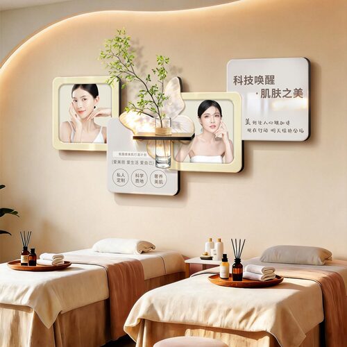 美容院墙面装饰品氛围灯画