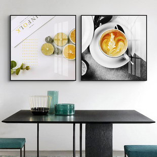 餐厅装饰画现代简约黑白挂画斯堪的纳维亚无障碍豪华风格餐厅厨房