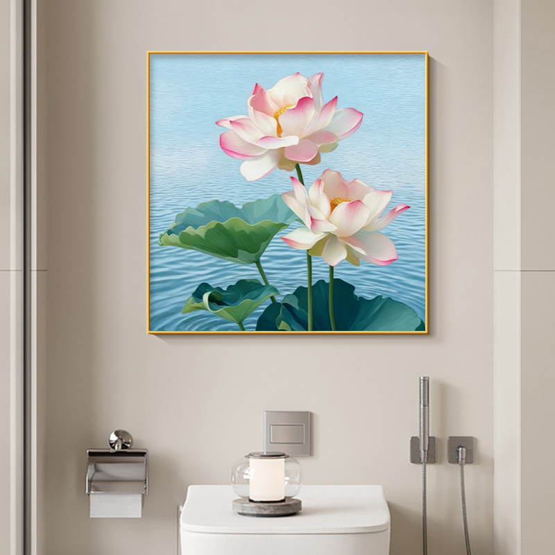 和气生财现代简约卫生间装饰画