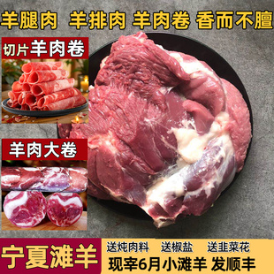 羊肉卷宁夏滩羊片盐池涮羊肉新鲜整条内蒙古滩羊肉火锅羊腿肉原切