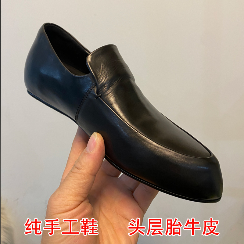 真皮英伦风乐福鞋内增高小皮鞋