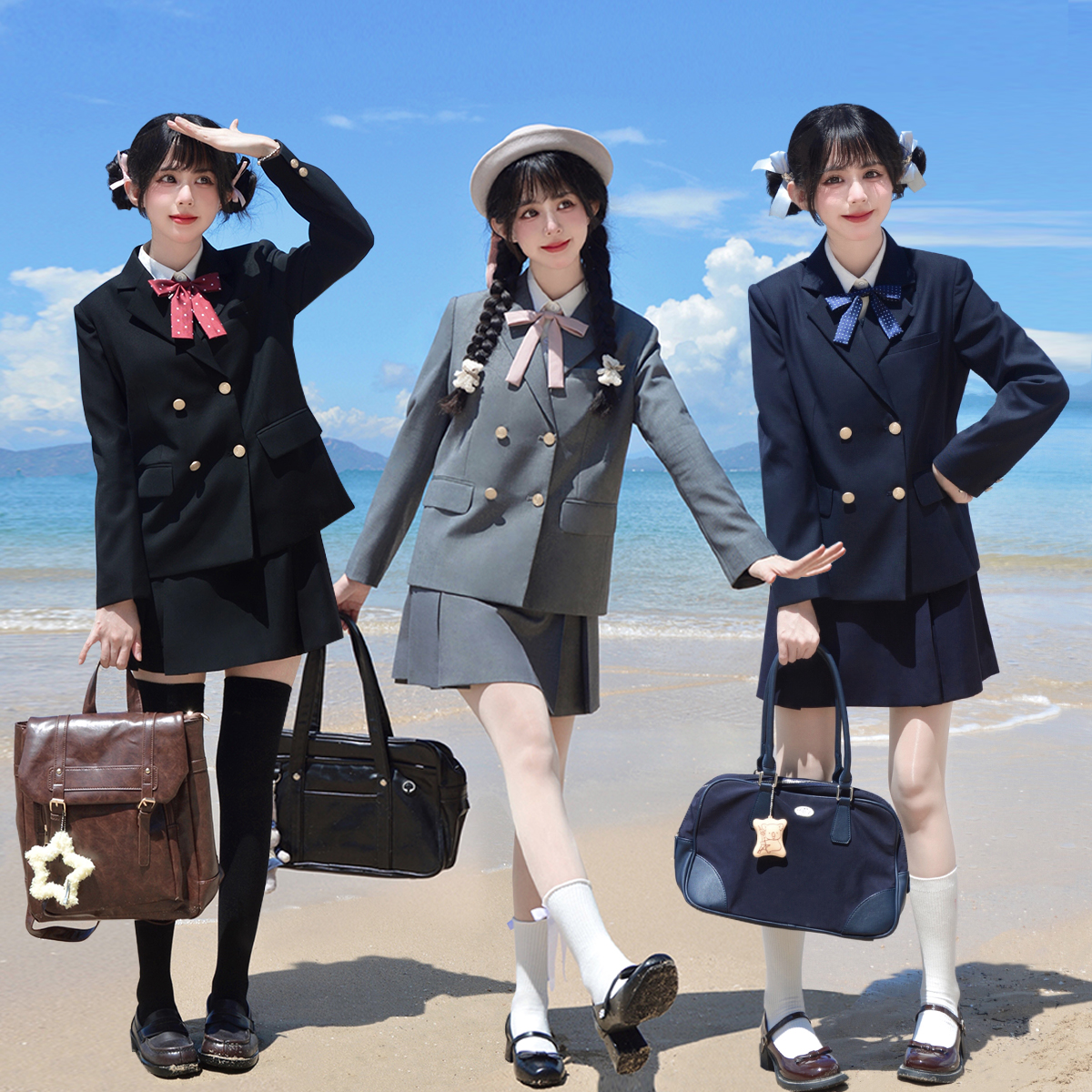 校供感双排扣西服基础款