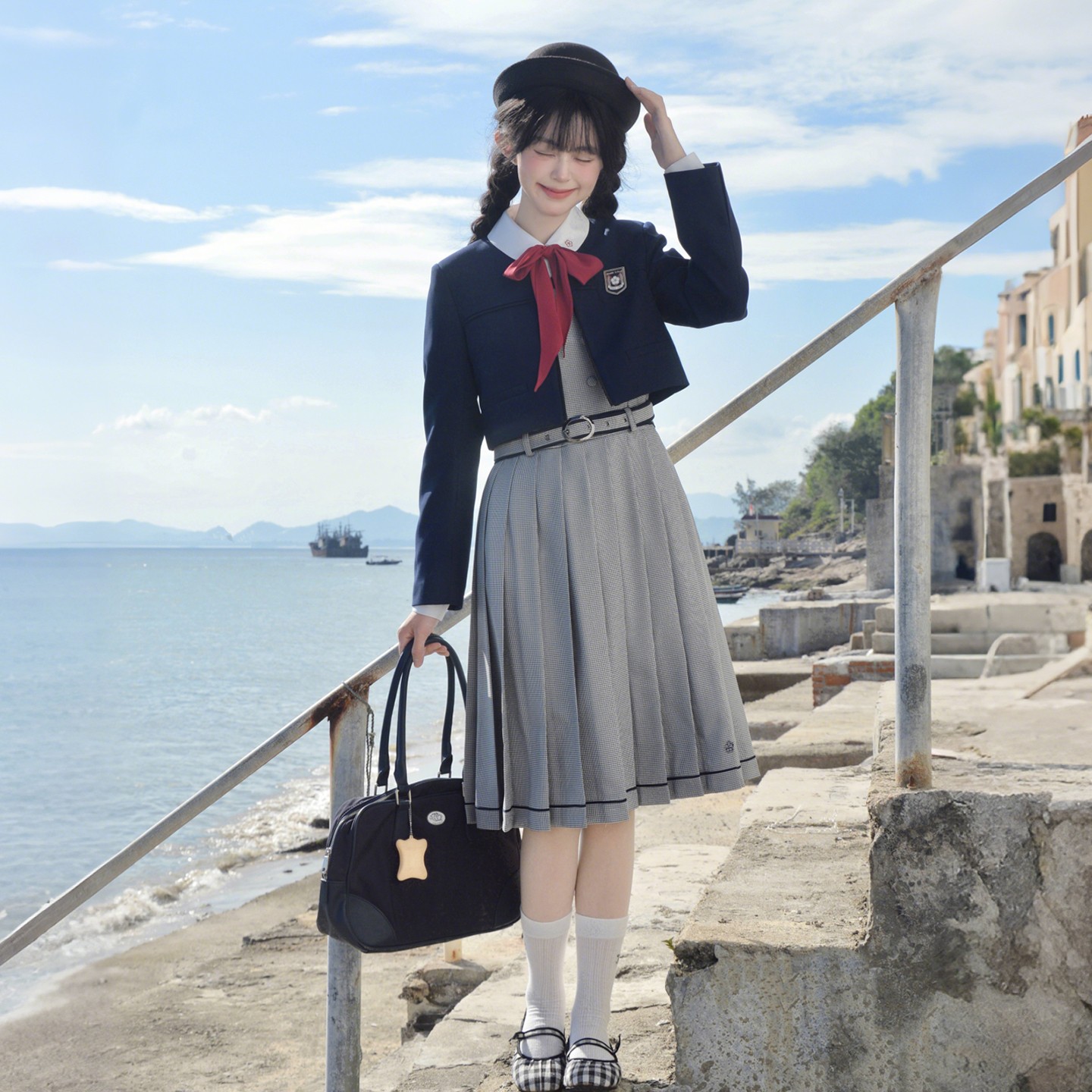 樱花家族jk制服【梅滨女中】优雅学院风校供感连衣裙套装长袖秋冬