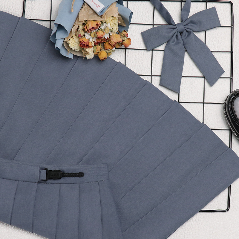灰蓝色百褶裙jk制服可定制