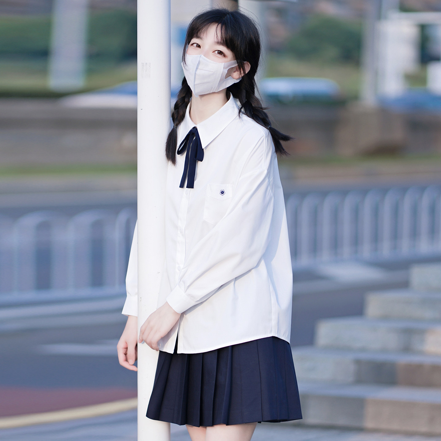 立泉夏学院风jk白衬衫宽松版图片