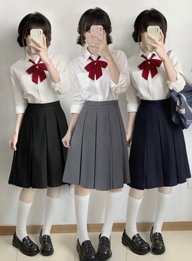 校供感十箱褶JK制服10正版纯色裙樱花家族半身裙短裙长裙女秋冬