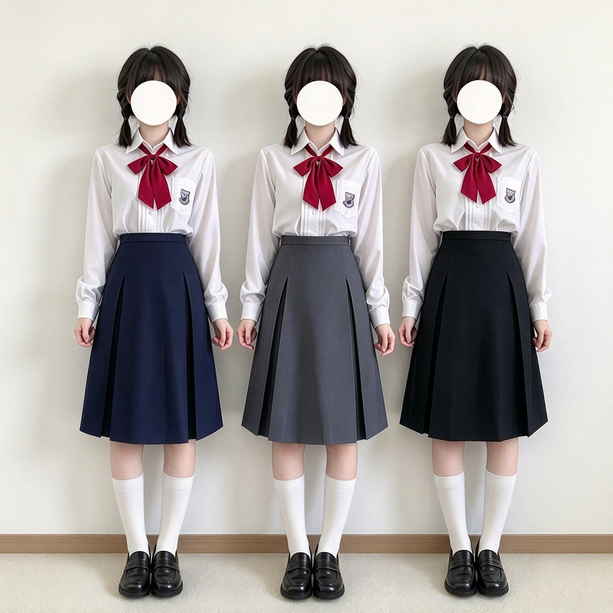 【四箱褶】jk制服樱花家族正版校供风长短裙优等生半身纯色裙女