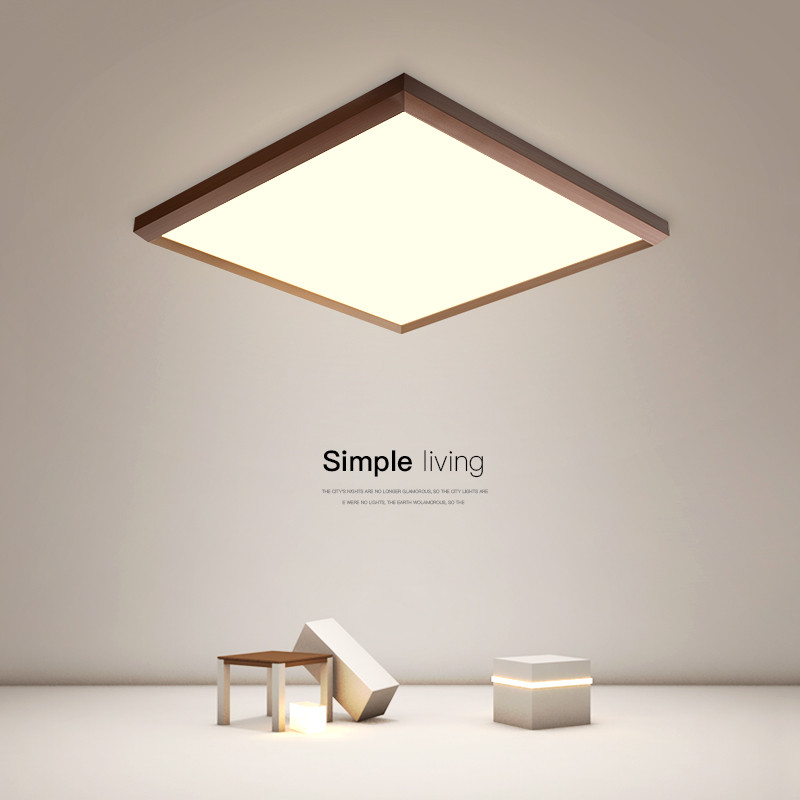 led吸顶灯现代简约正方形创意大气客厅灯时尚家用卧室灯中山灯具