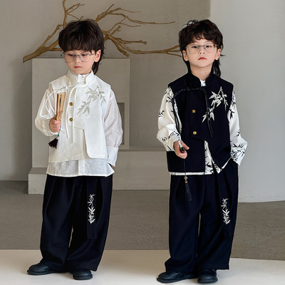 男童汉服秋冬新款唐装国风新中式