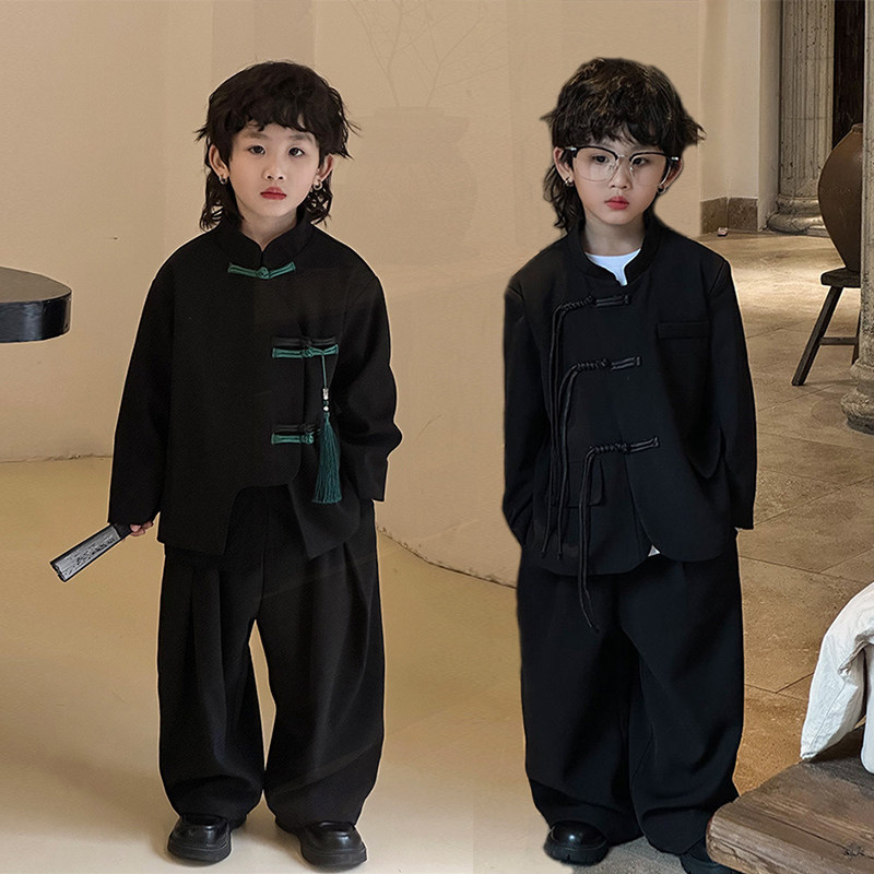 男童汉服春秋新款小孩唐装外套