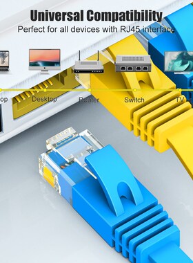 CAT6 Flat Network Cable Router Internet Patch Cord LAN Cable