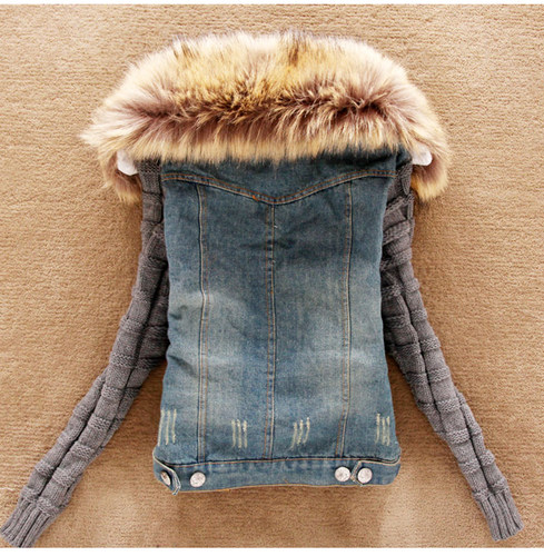 5XL Plus Size Women Clothes Girls Winter Denim Coats Jackets