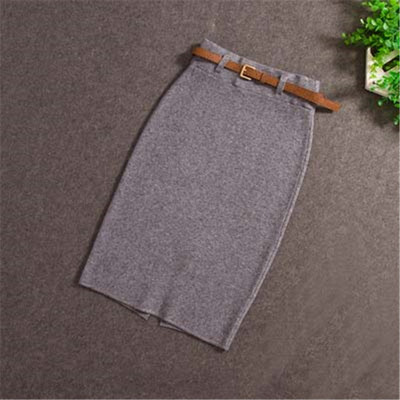 Women Autumn Winter Knitted Pencil Elegant Skirts 短裙半身裙