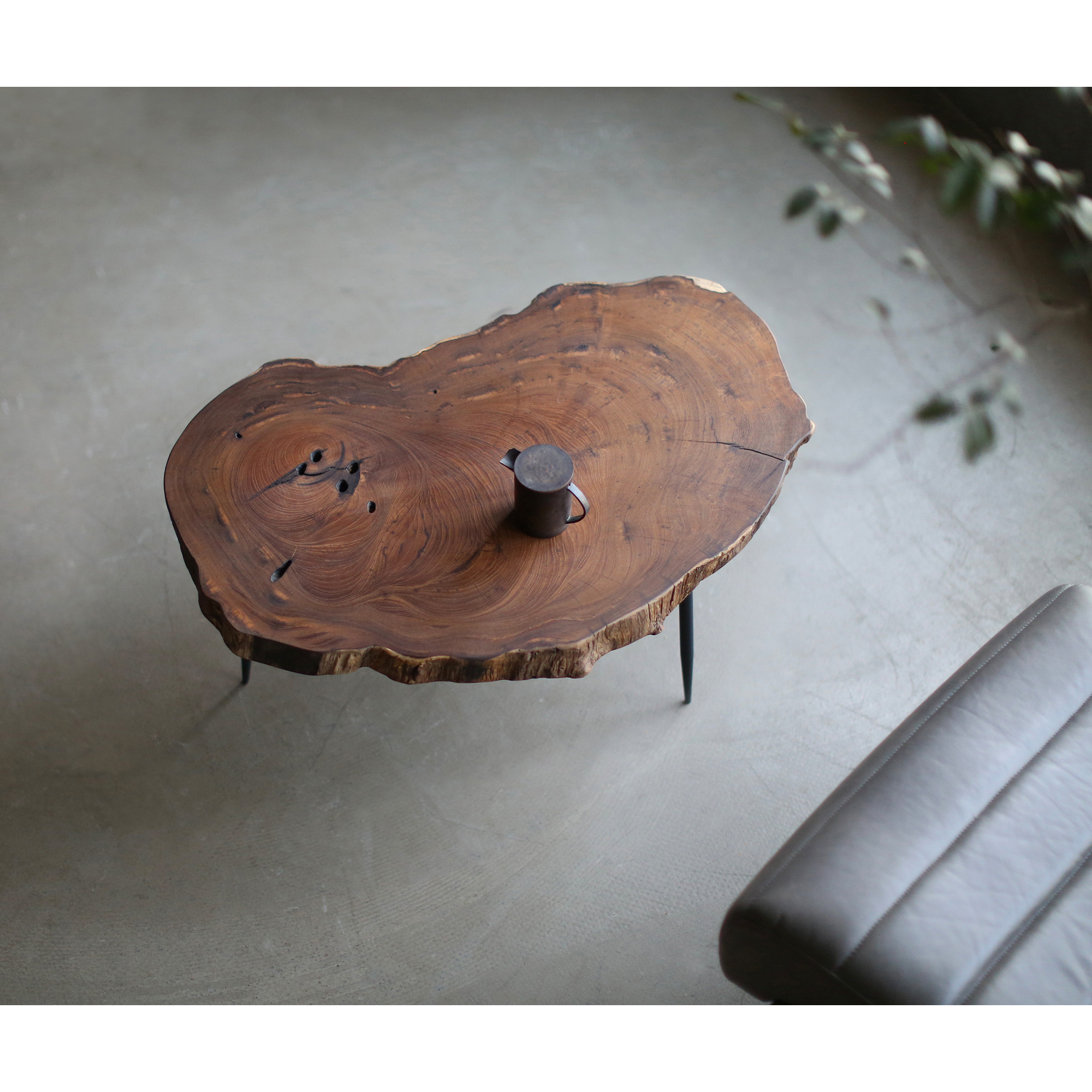 不规则茶几树瘤柚木侘寂风