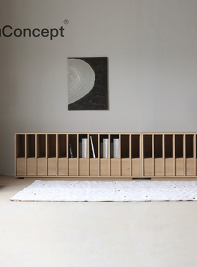 朴室侘寂风现代简约北欧日式japandi原木实木法国白橡木电视柜