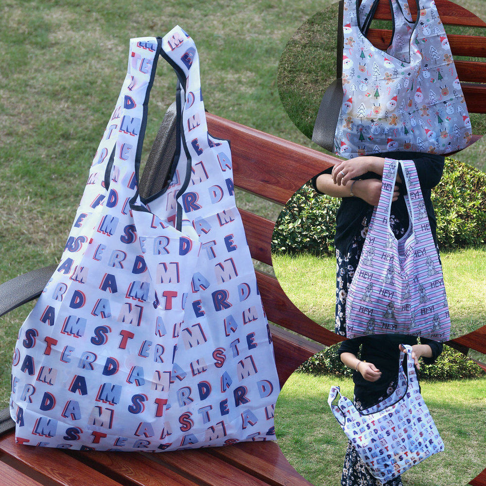 出英国  多花色 时尚折叠购物袋环保便携单肩背包手提袋 大容量,收纳整理,购物袋/环保袋/帆布袋,淘宝优惠券,粉丝福利购,淘宝优惠卷