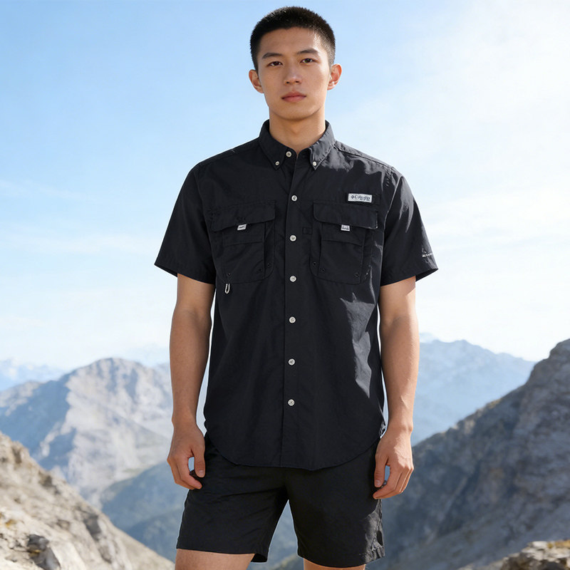 Spring/Summer New Collection: Columbia Outdoor Men's PFG Breathable UV-resistant Quick-Drying Short-sleeved Shirt FJ7047 thumbnail 2