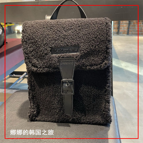 毛绒拼接双肩包背包AB053009