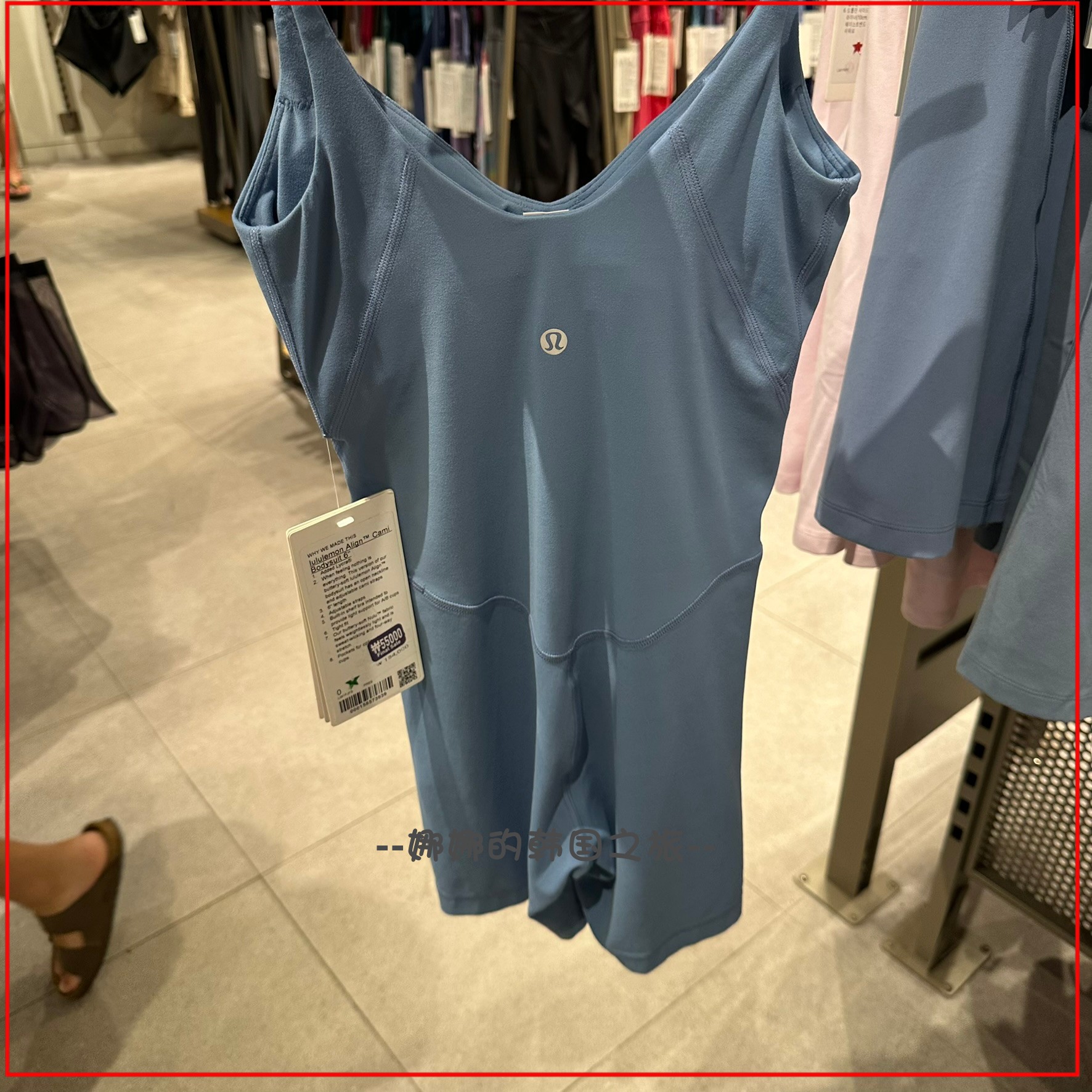 韩国代购lululemon Align 女士运动吊带瑜珈连体衣 6"裤LW1FJFS