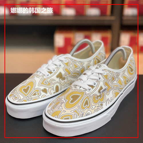 VANS男女腰果花低帮板鞋帆布鞋