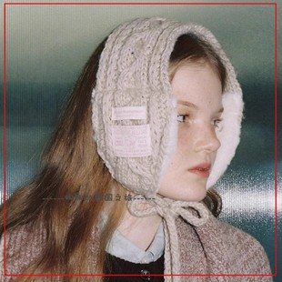 少女可爱时尚 韩国代购 防风保暖 秋冬毛线针织护耳耳套 rockfish