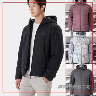 韩国品牌代购户外防风运动休闲外套男款连帽保暖棉服SP321DPD91