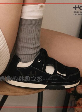 韩国代购otz 丑萌鞋 3300 可爱 拼接男女方头休闲鞋 FLOTEA0U40