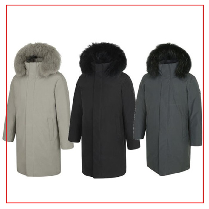 NEPA 韩国直邮 22冬男连帽毛领GTX防水中长派克鹅绒羽绒服7I72052