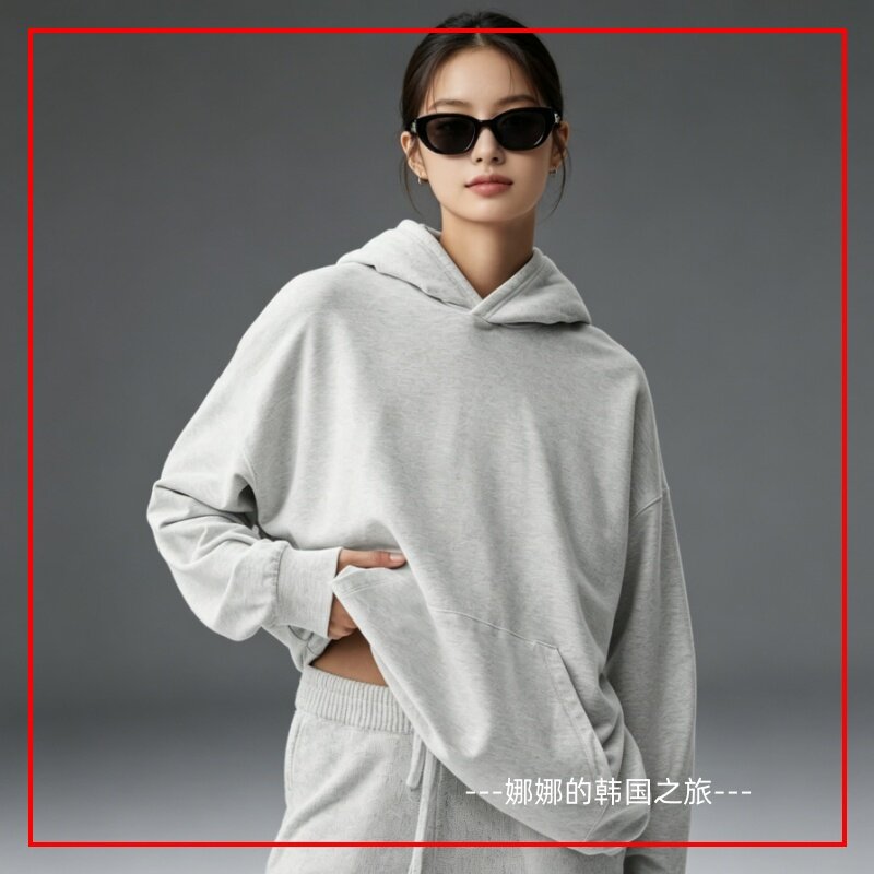 ALO连帽卫衣套头宽松运动休闲