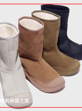 韩国直邮 rockfish  加绒棉鞋短靴厚底增高丑萌可爱雪地靴
