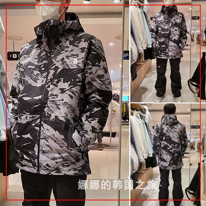韩国直邮THE NORTH FACE北面22冬户外男女款三合一冲锋衣 NJ2YN51