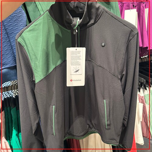 lululemon女士半拉链拼色运动衫