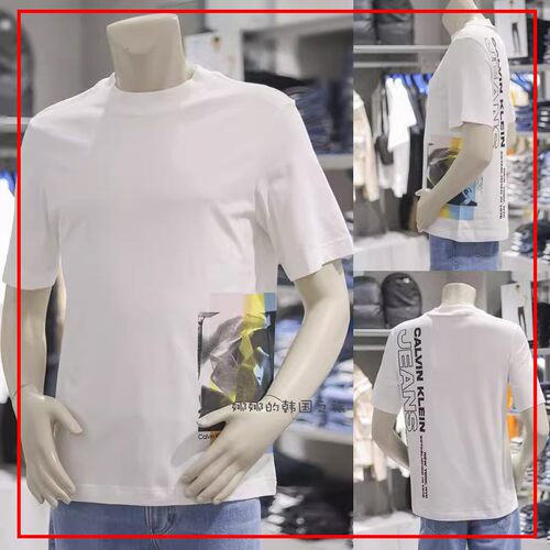 Calvin Klein Jeans 韩国直邮 23夏男圆领印花宽松短袖T恤J323521