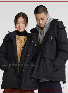 韩国代购MLB 工装羽绒服男女保暖时尚休闲情侣外套3ADJEC73650BKS