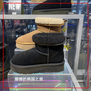 韩国直邮 otz 丑萌鞋 棉鞋 高帮靴增高厚底小花保暖雪地靴