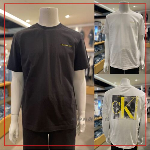 CK JEANS 韩国代购直邮 22秋男士圆领背面印花休闲短袖T恤J322690