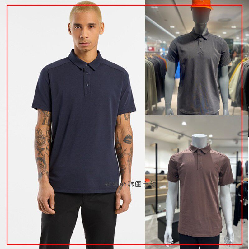 ARCTERYX始祖鸟 韩国代购 男CAPTIVE 修身吸湿透气短袖POLO衫22春