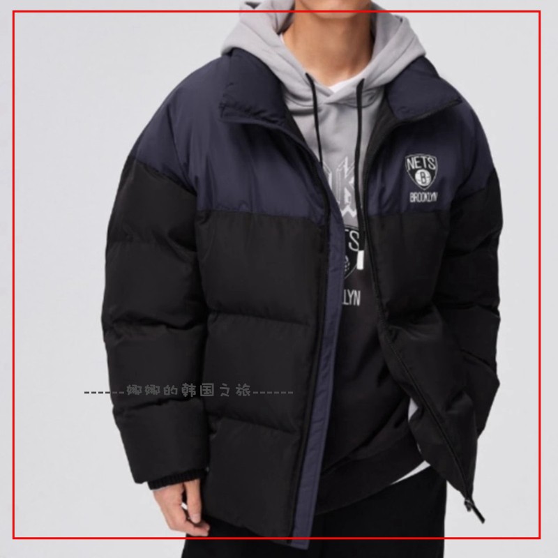 韩国代购Jack Jones/杰克琼斯NBA联名篮网队棉服面包服 222409028