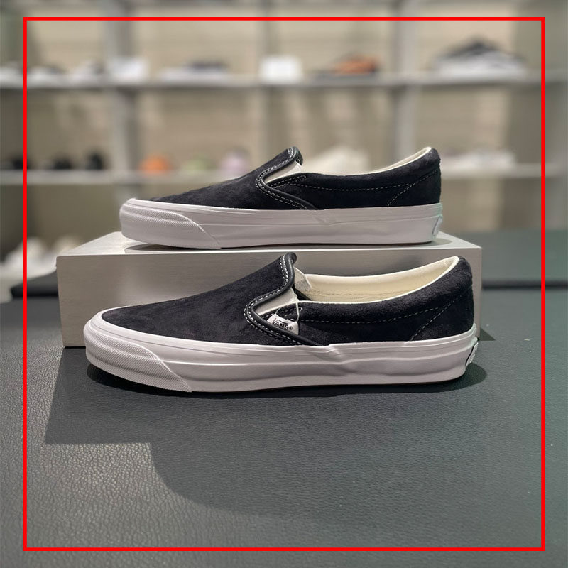 韩国代购 范斯VANS男女一脚蹬麂皮绒黑色板鞋帆布鞋VN000D5AEPW1