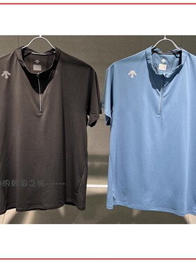 韩国直邮代购夏季凉感速干男士运动健身半拉链短袖T恤D5331RTS43